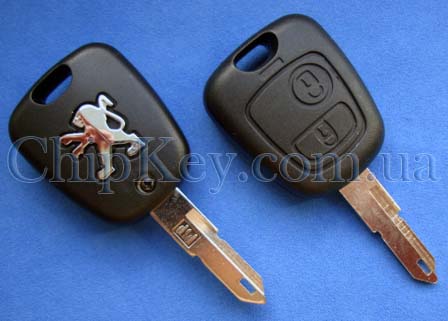 Ключ Peugeot (корпус) 2 кнопки, лезвие ne73