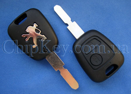 Ключ Peugeot (корпус ) 2 кнопки, лезвие ne78