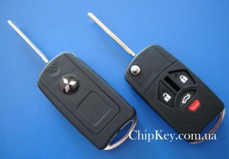 Ключ Mitsubishi выкидной (корпус) 4 кнопки