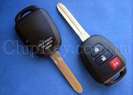 Ключ Toyota (корпус) 3 кнопки, лезвие toy43