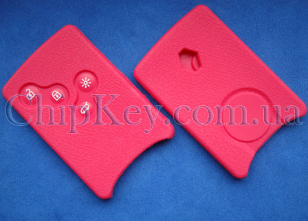 Чехол Renault Smart Card силиконовый 4 кнопки, розовый