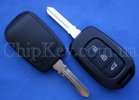 Ключ Renault (корпус) 3 кнопки, лезвие HU136TE