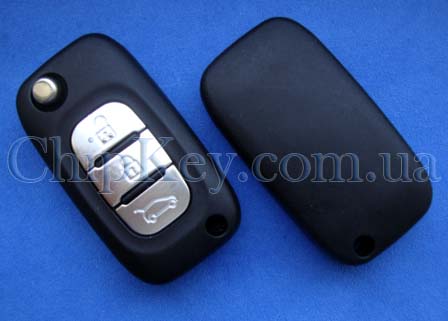 Ключ Renault выкидной (корпус) 3 кнопки, лезвие va2