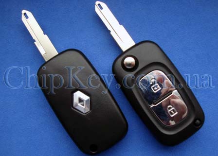 Ключ Renault выкидной (корпус) 2 кнопки, лезвие ne73