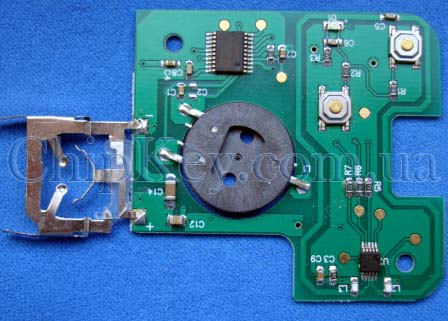 Ключ Renault Smart Card плата 2 кнопки, ID46 (PCF7941), 433Mhz