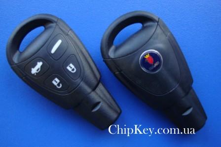 Ключ SAAB Smart key (корпус) 4 кнопки