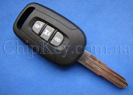 Ключ Chevrolet Captiva 3 кнопки с чипом id46 (pcf7936), 433,92 Mhz