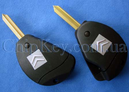 Ключ Citroën Jumpy выкидной (корпус) 2 кнопки, с лезвием SIX9