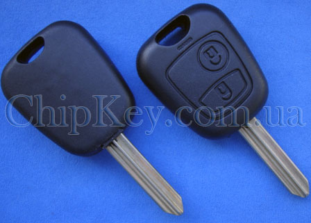 Ключ Peugeot Sitroen (корпус ) 2 кнопки, лезвие SIX9