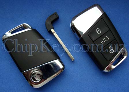 Ключ Škoda Kodiaq, SuperB Smart key (корпус) 3 кнопки