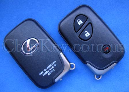 Ключ Lexus Smartkey (корпус) 2 кнопки 1 кнопка (Panic)