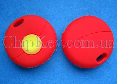 Чехол Smart Mercedes силиконовый 1 кнопка, красный