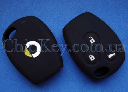 Чехол Smart Mercedes силиконовый 3 кнопки, черный