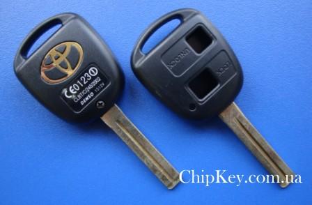 Ключ Toyota (корпус) 2 кнопки, лезвие toy48