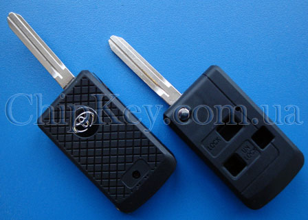 Ключ Toyota выкидной (корпус) 3 кнопки, лезвие toy43