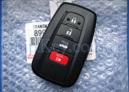 Ключ Toyota Camry с 10.2018-, 4 кнопки, Toyota H chip P1:A9, для рынка Canada, USA, original