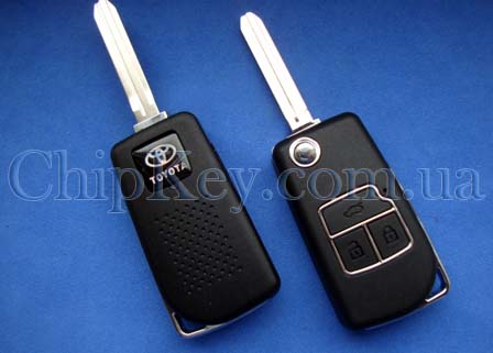 Ключ Toyota Camry выкидной (корпус) 3 кнопки