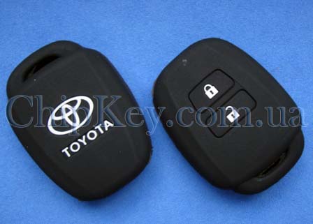Toyota силиконовый чехол под ключ 2 кнопки, черный