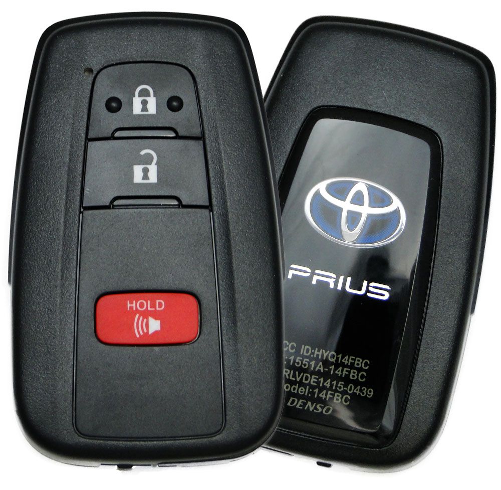 Ключ Toyota Prius 2016-,  FCC ID: HYQ14FBC 3 кнопки, Toyota H chip P1: A9, 315MHz USA, original