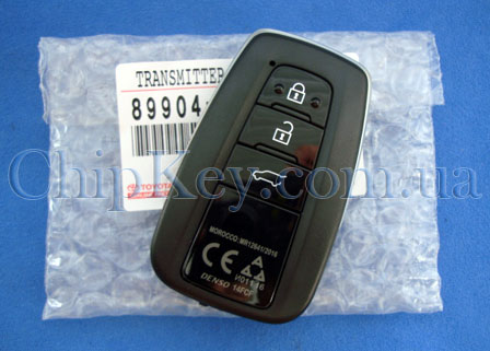 Ключ Toyota Rav4 2019-, 8990H42190 B2T2K2R 3 кнопки, Toyota H chip P1: AA, 61E588-0020, для рынка Европы, оriginal