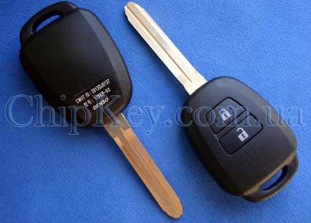Ключ Toyota (корпус) 2 кнопки, лезвие toy43