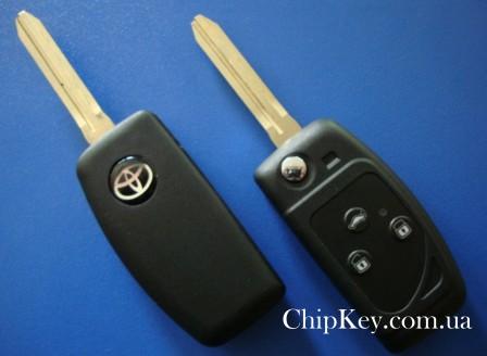 Выкидной ключ Toyota  (корпус) 3 кнопки, лезвие Toy43