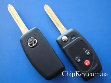 Выкидной ключ Toyota (корпус) 3 кнопки, лезвие Toy43