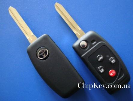 Выкидной ключ Toyota  (корпус) 4 кнопки, лезвие Toy43