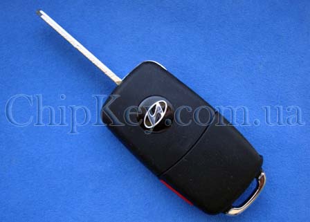 Ключ Hyundai Tucson 2 кнопки, 433 Mhz, с чипом id46 (pcf7936)