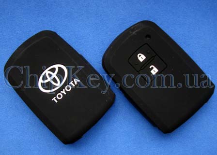 Чехол Toyota Smart Key силиконовый 2 кнопки, черный