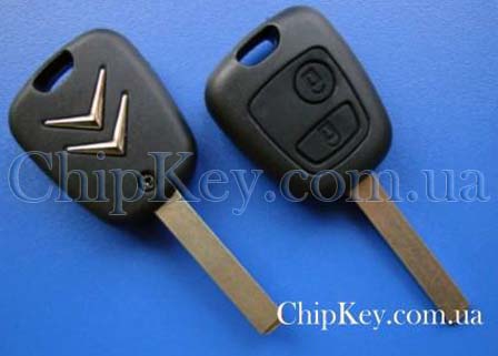 Ключ Citroën (корпус) 2 кнопки, лезвие va2