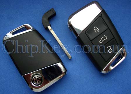 Smart Key Volkswagen B8 (корпус) 3 кнопки