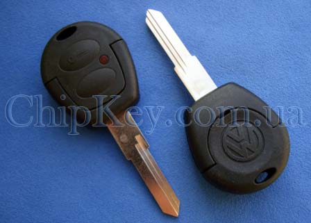 Ключ Volkswagen (корпус) 2 кнопки, лезвие HU49