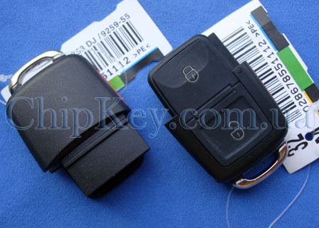 Volkswagen выкидной ключ (корпус) 3 кнопки, верхняя часть