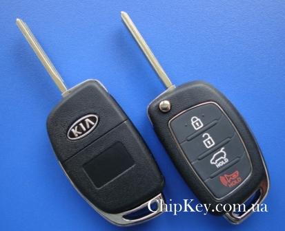 Ключ Kia выкидной (корпус) 4 кнопки, лезвие toy48